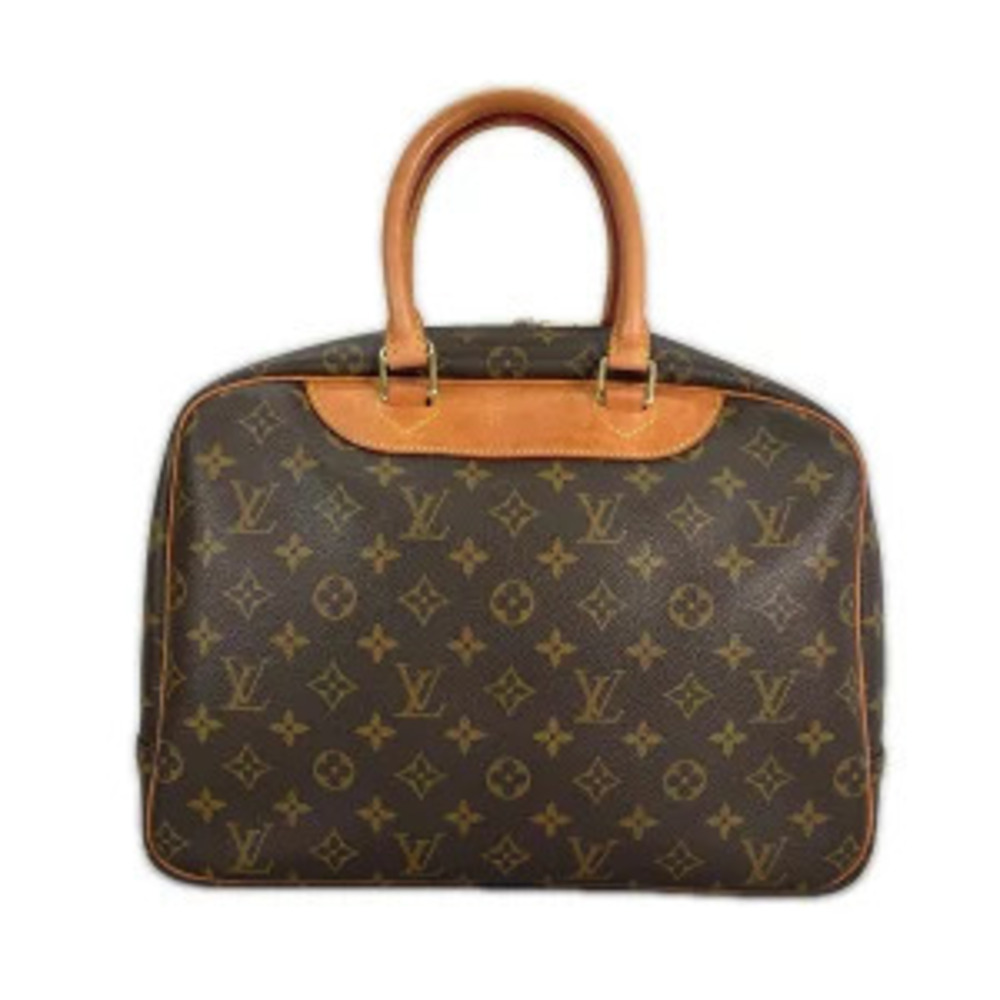 Louis Vuitton Deauville Top Handle Bag Monogram Canvas Brown